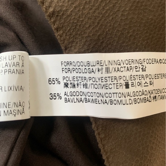 NWT Zara Brown Faux Leather Button Detail Mini Skirt Size Large - Picture 11 of 11